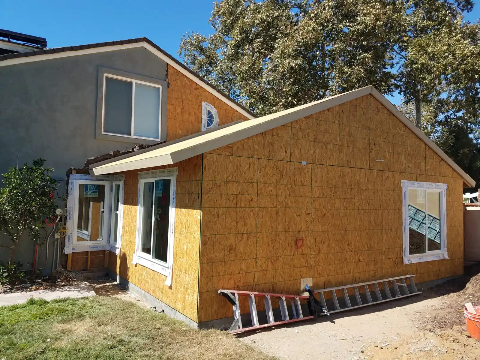 Room addition under construction in Temecula